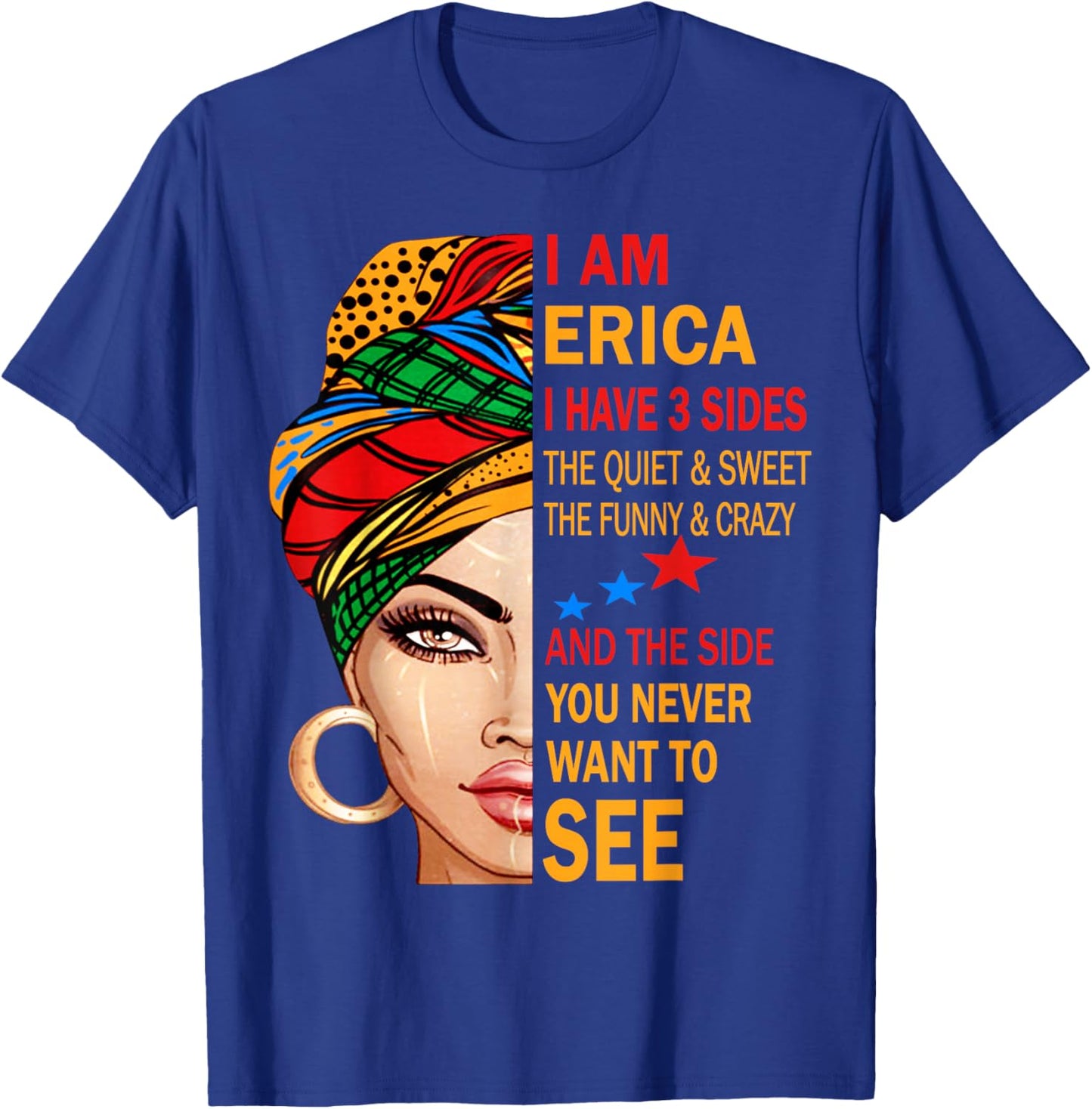 ERICA Name Surname Family Last First Name ERICA T-Shirt - T-Shirt | Royal
