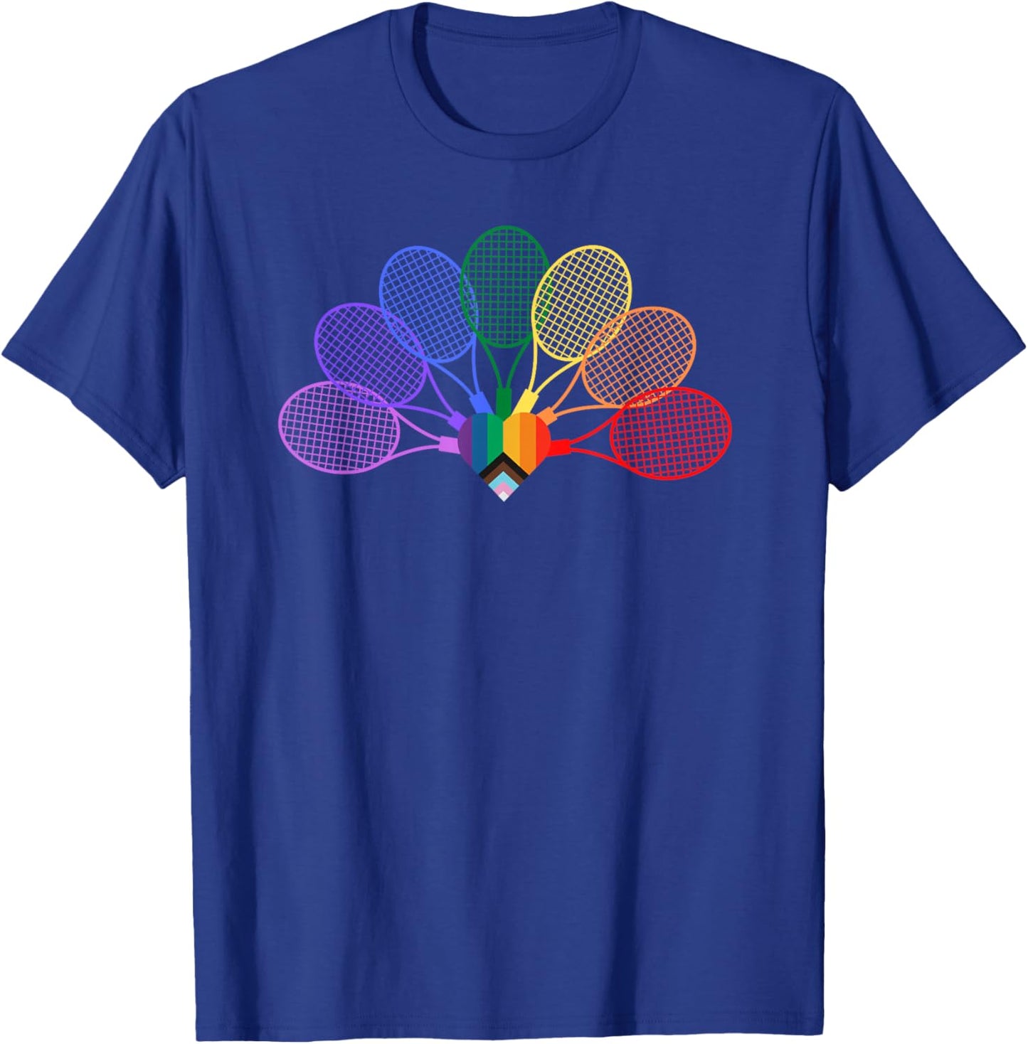 RPF Designs Rainbow Raquets T-Shirt - T-Shirt | Royal