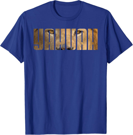 Black Hebrew Israelite Clothing Jah Yah Yahuah Judah Lion T-Shirt - T-Shirt | Royal