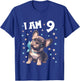 Kids 9 Years old 9th birthday French Bulldogs French Bulldog T-Shirt - T-Shirt | Royal