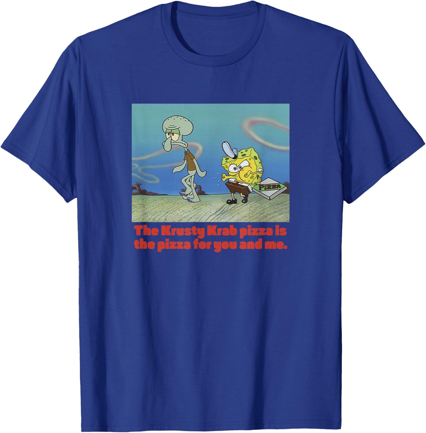 Spongebob Squarepants Spongebob Squidward Pizza T-Shirt - T-Shirt | Royal