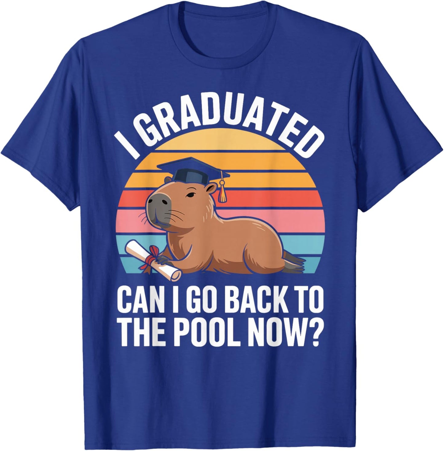 Capybara Graduation T-Shirt - T-Shirt | Royal