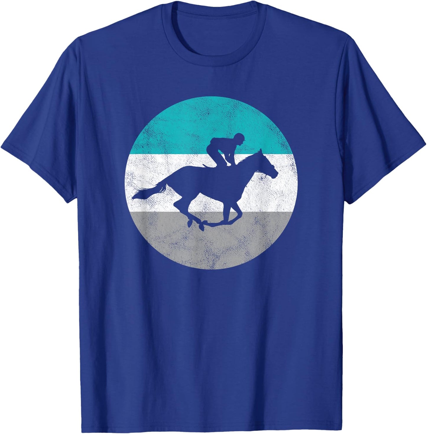 Horse Racing Jockey Retro Gift Women Boys & Girls T-Shirt - T-Shirt | Royal