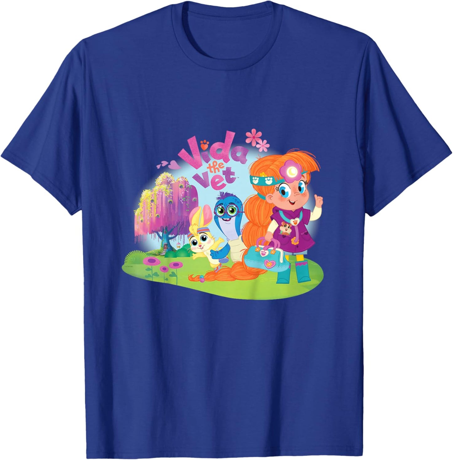 Vida The Vet, Vida and Friends, Graphic Logo T-Shirt - T-Shirt | Royal