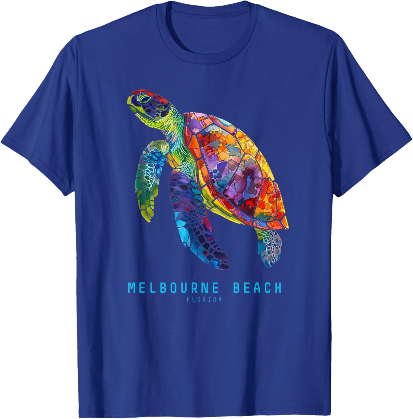 Melbourne Beach FL Florida Tribal Sea Turtle Vintage Retro T-Shirt - T-Shirt | Royal