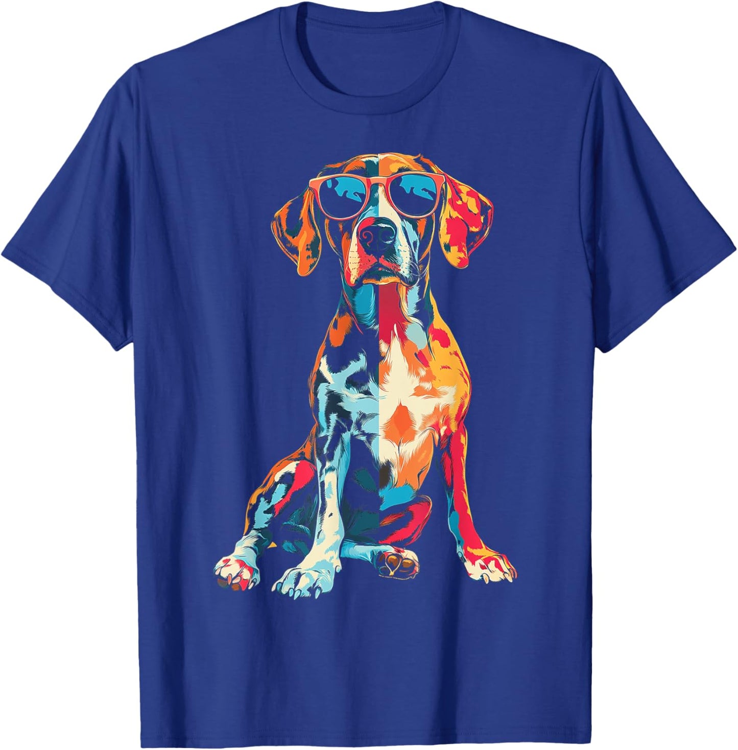 German Short Haired Pointer Dog Artwork T-Shirt - T-Shirt | Royal