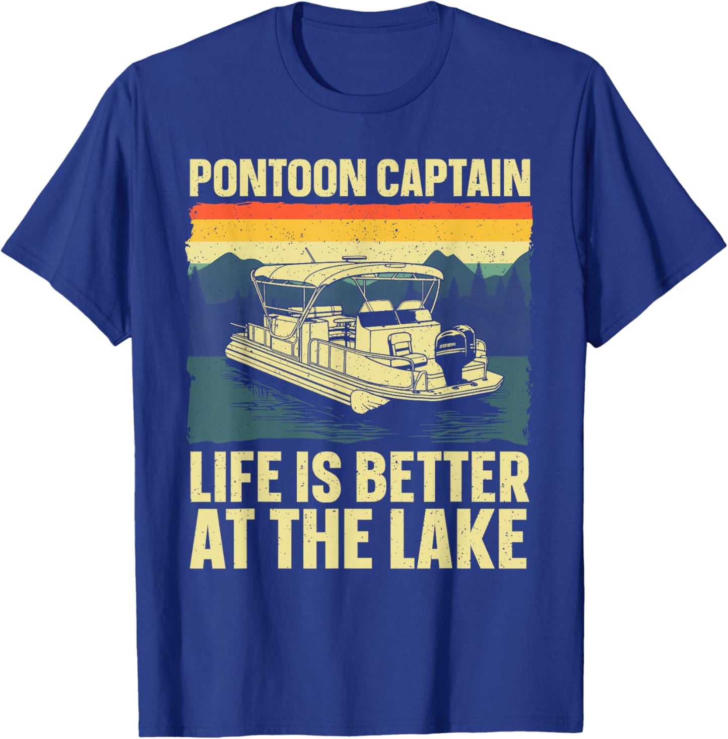 Funny Pontoon Captain Art Women Pontoon Boat Lover T-Shirt - T-Shirt | Royal