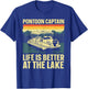 Funny Pontoon Captain Art Women Pontoon Boat Lover T-Shirt - T-Shirt | Royal
