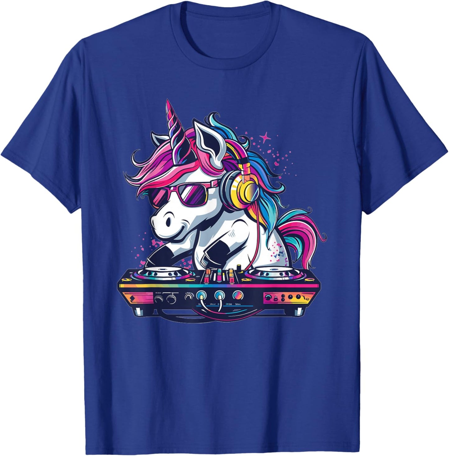 Music DJ Discjockey Art I Kids Deejay -Child Cartoon Themed , Black, Small T-Shirt - T-Shirt | Royal