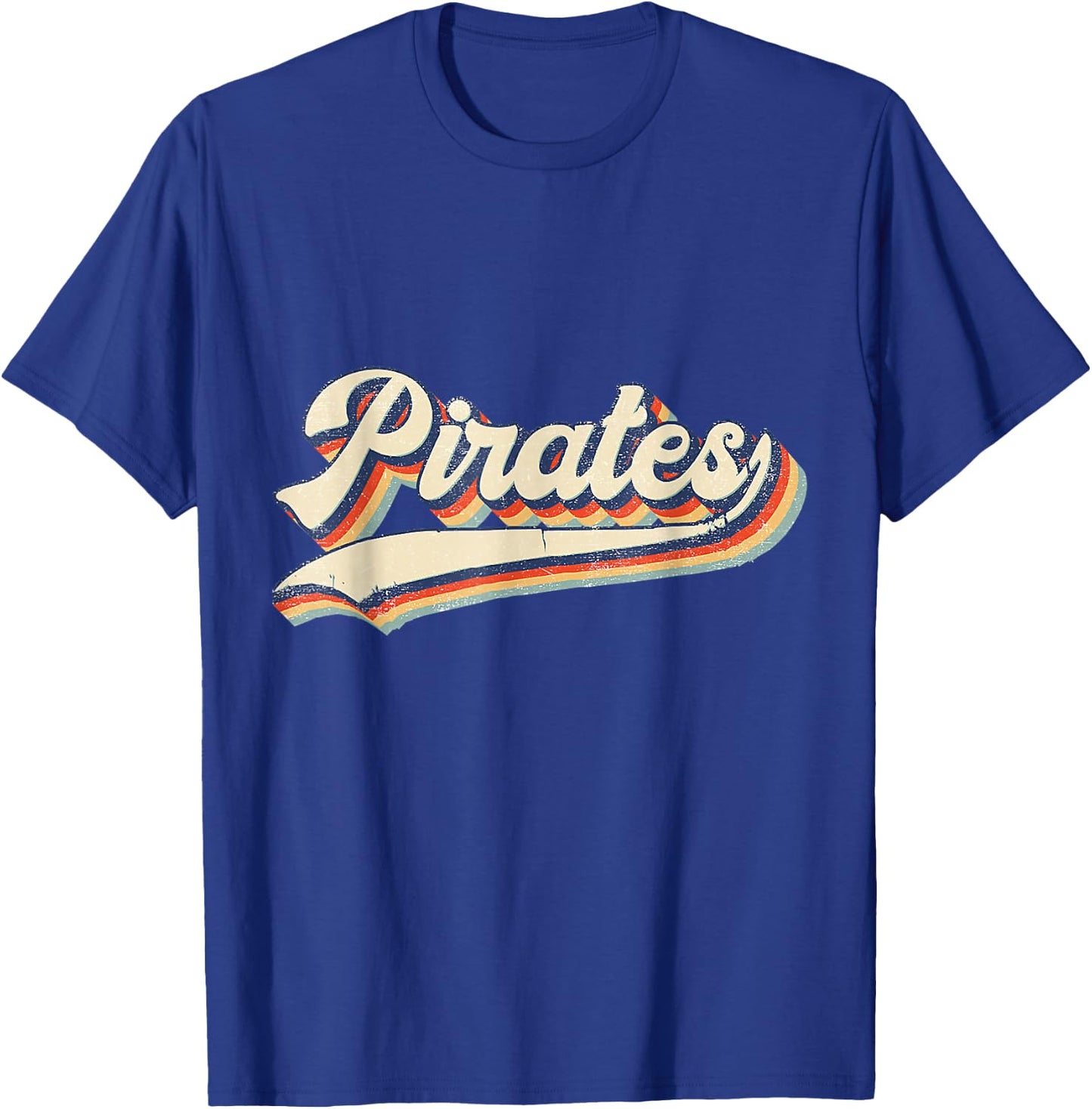 Pirates Sports Name Vintage Retro Women Boy Girl T-Shirt - T-Shirt | Royal