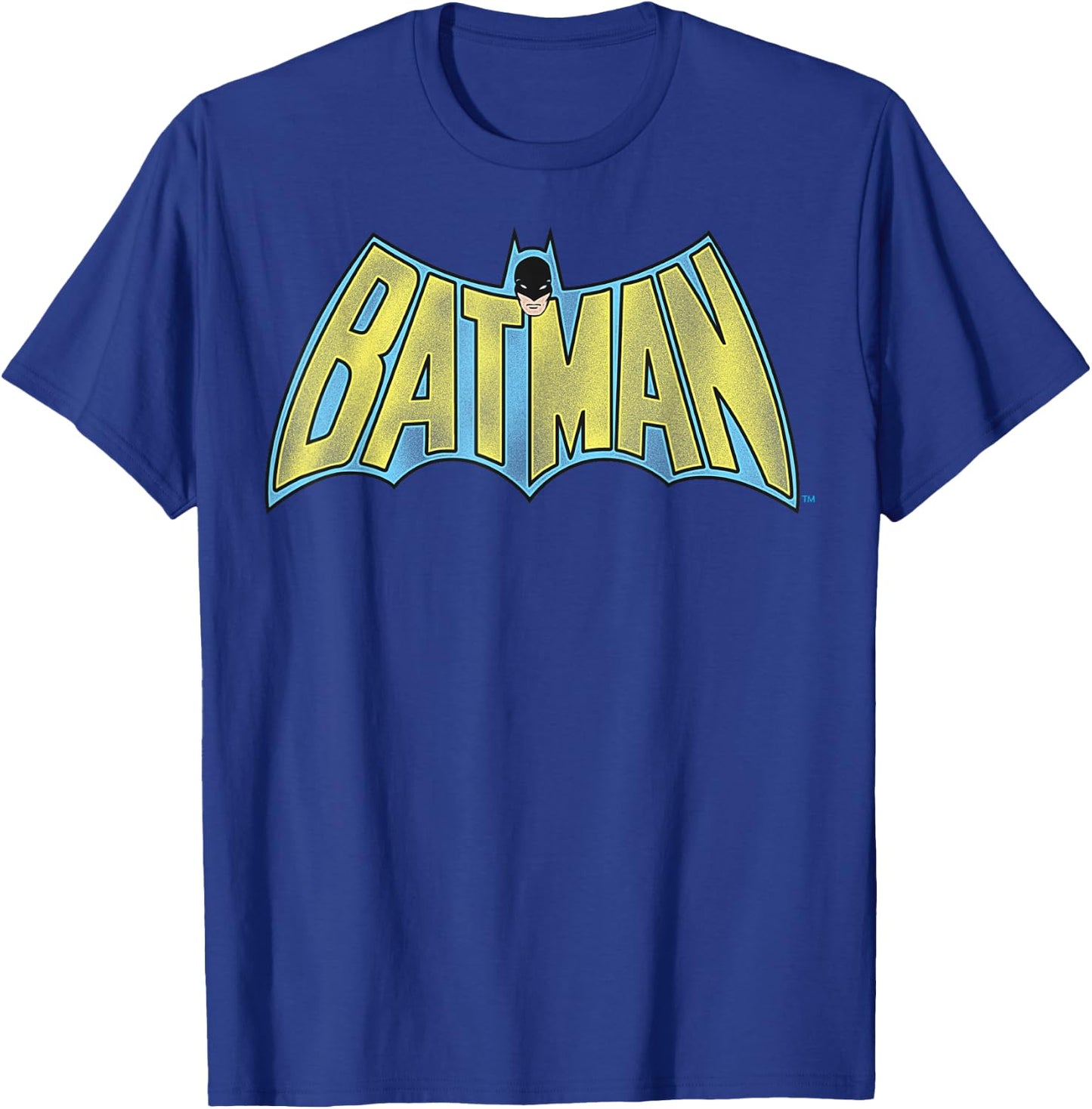 DC Comics Batman Vintage Bold Text Logo T-Shirt - T-Shirt | Royal