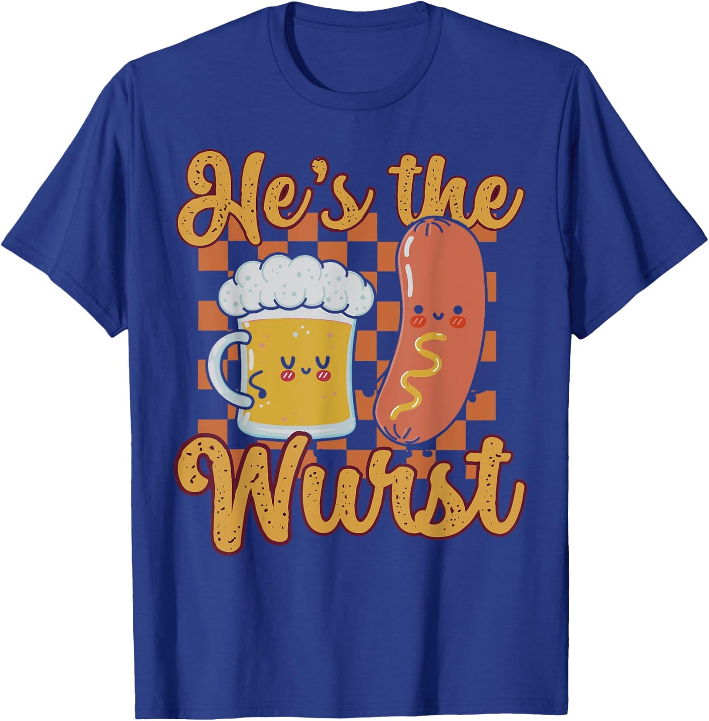Oktoberfest German Drinking He's The Wurst Couple Matching T-Shirt - T-Shirt | Royal