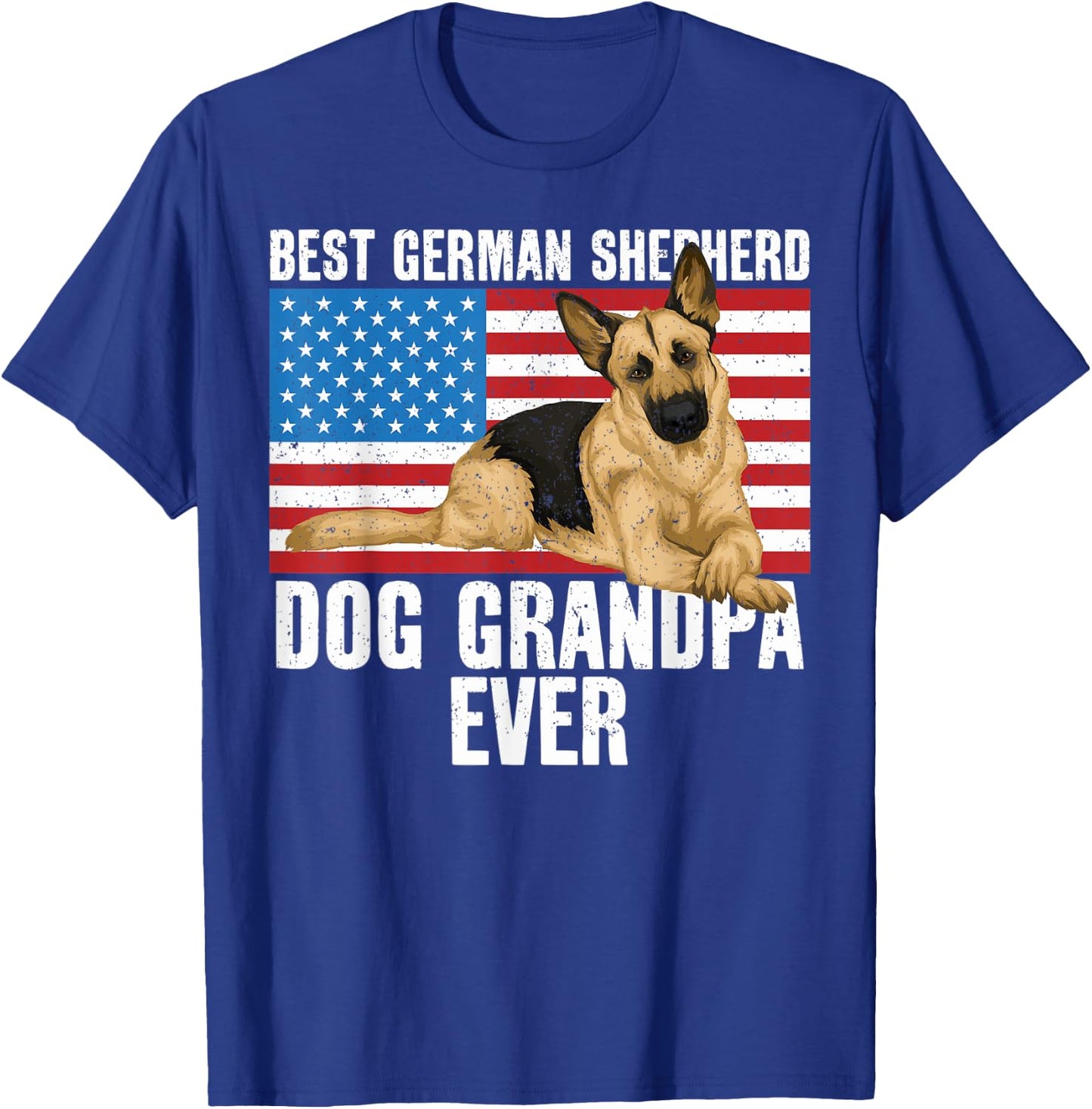 Best German Shepherd Dog Grandpa Ever T-Shirt - T-Shirt | Royal