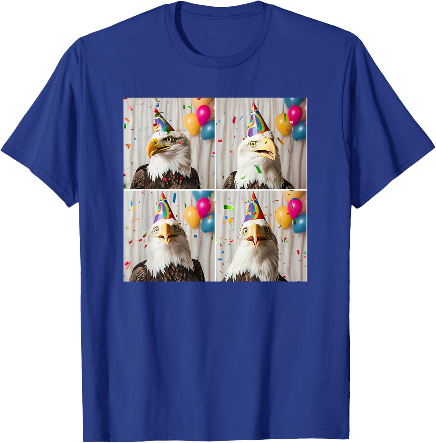 Bald Eagle Face Happy Bird Of Prey Portrait Eagle Birthday T-Shirt - T-Shirt | Royal