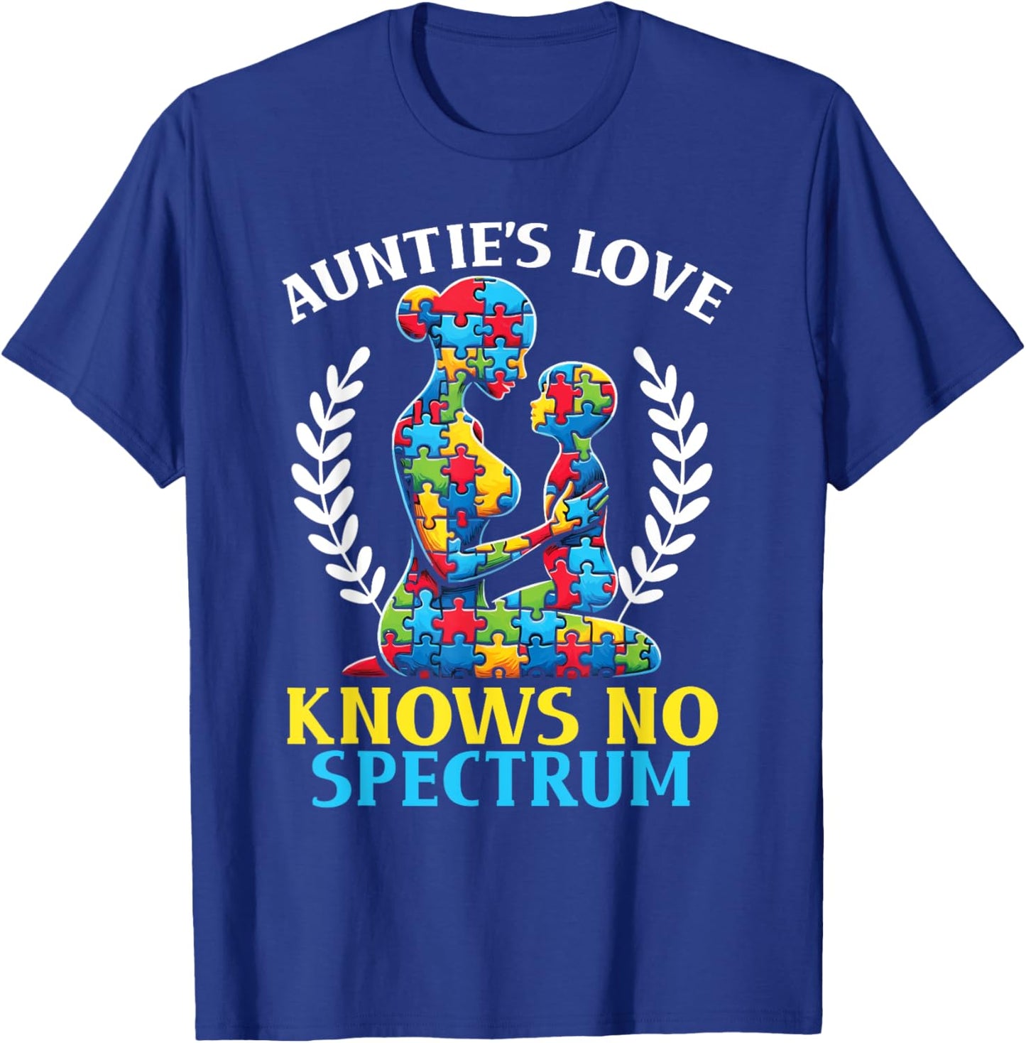 Autism Aunt Best Auntie Ever Autistic Autism Awareness T-Shirt - T-Shirt | Royal