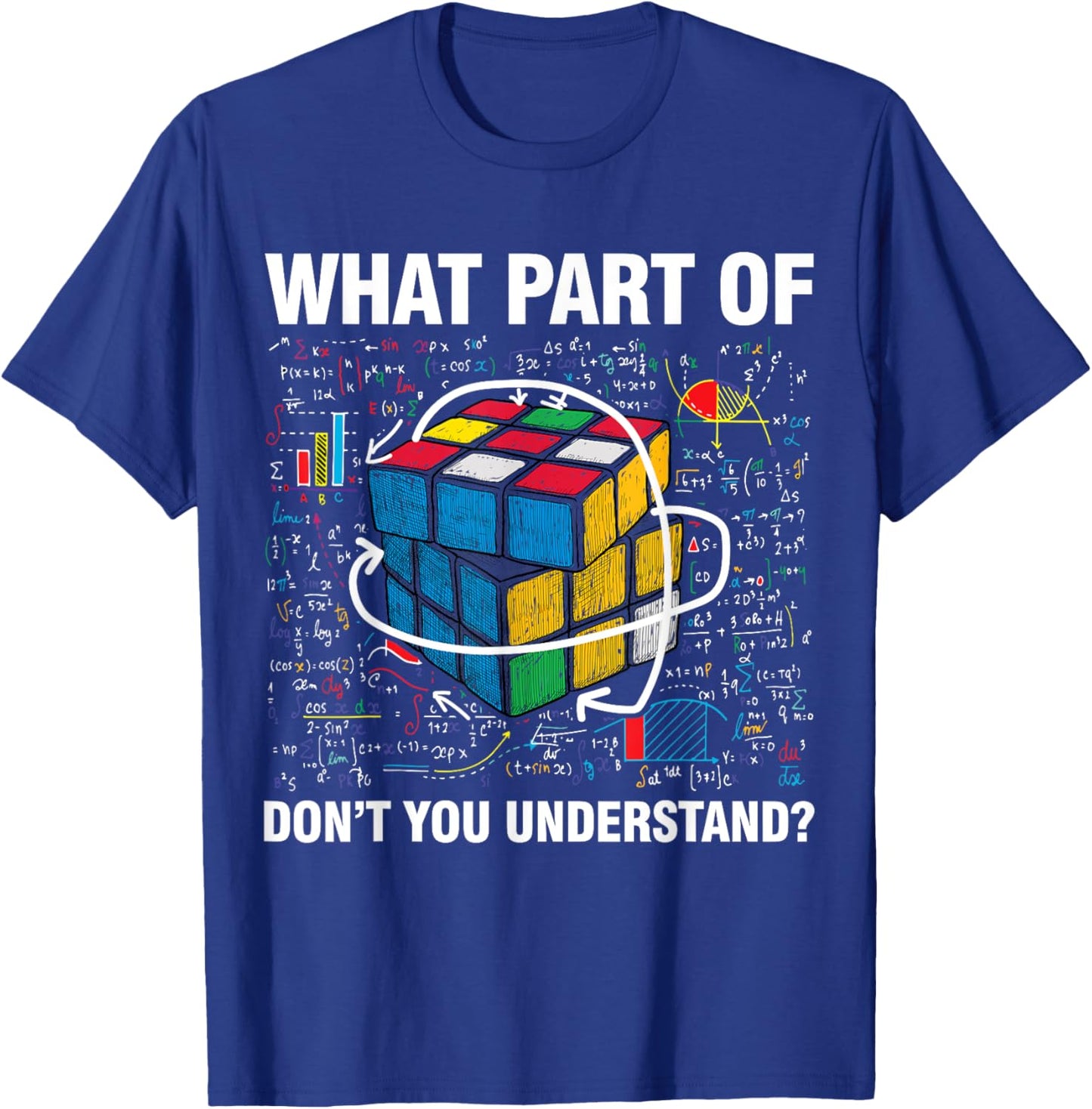 What Part Of Don't You Understand Funny Speed Cubing Math T-Shirt - T-Shirt | Royal