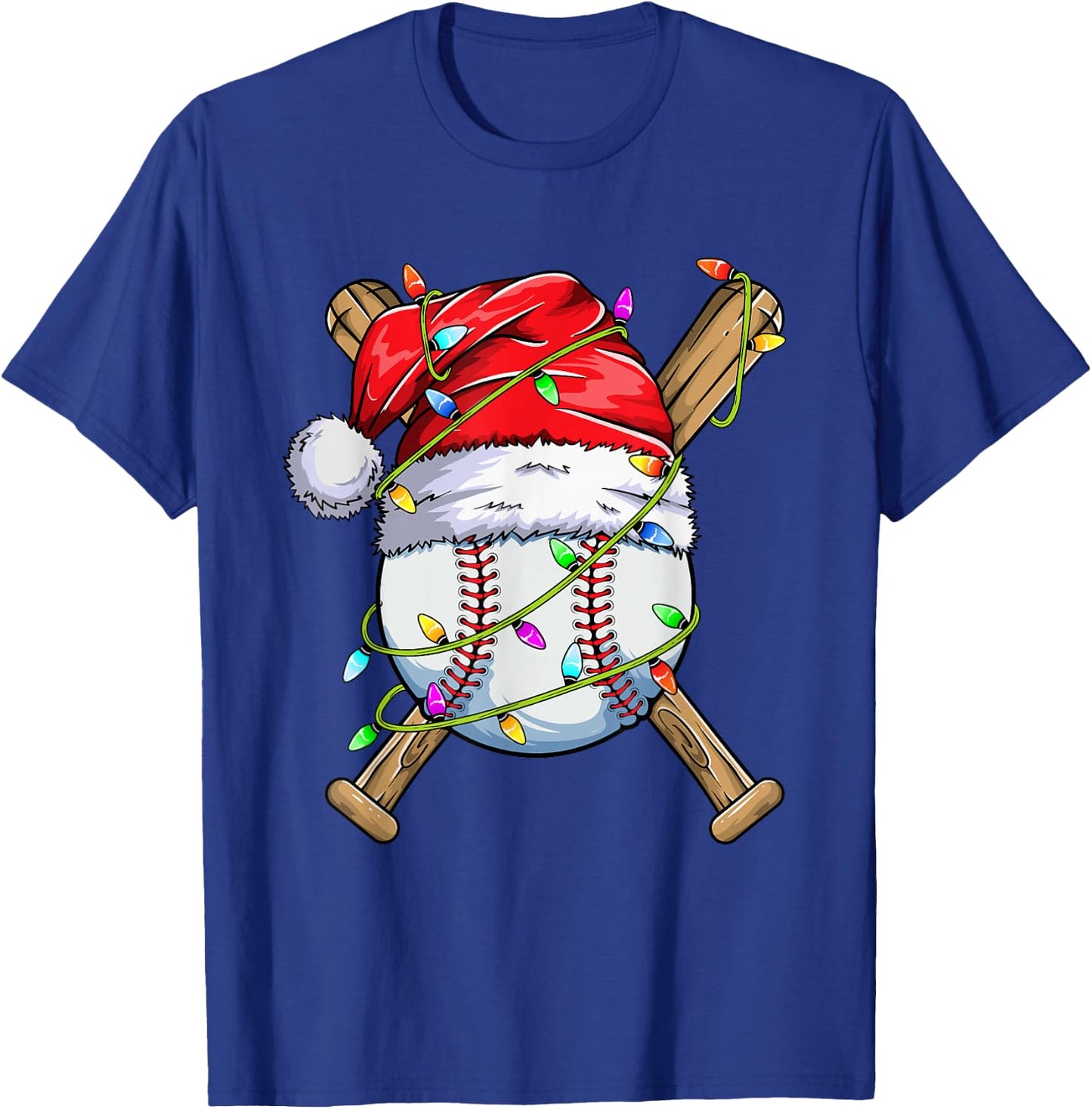Santa Sports Design Boys Christmas Baseball Player T-Shirt - T-Shirt | Royal