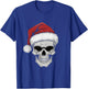 Santa Hat Skull Heavy Metal Goth Sarcastic Rock Christmas T-Shirt - T-Shirt | Royal