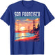 San Francisco California Golden Gate Bridge Vacation T-Shirt - T-Shirt | Royal