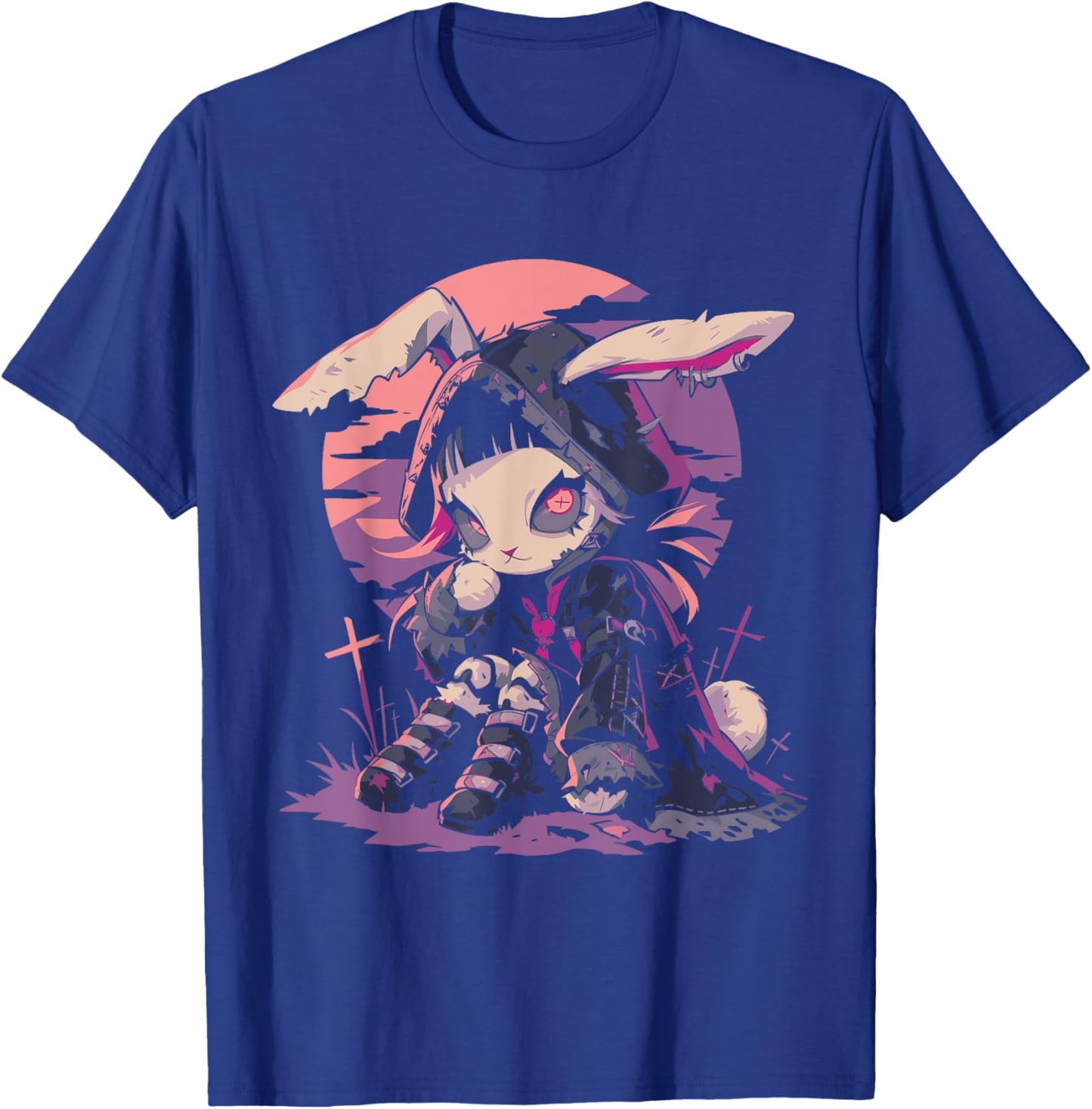 Cute Goth Bunny Witch Cute E-Girl Gothic Outfit Grunge T-Shirt - T-Shirt | Royal