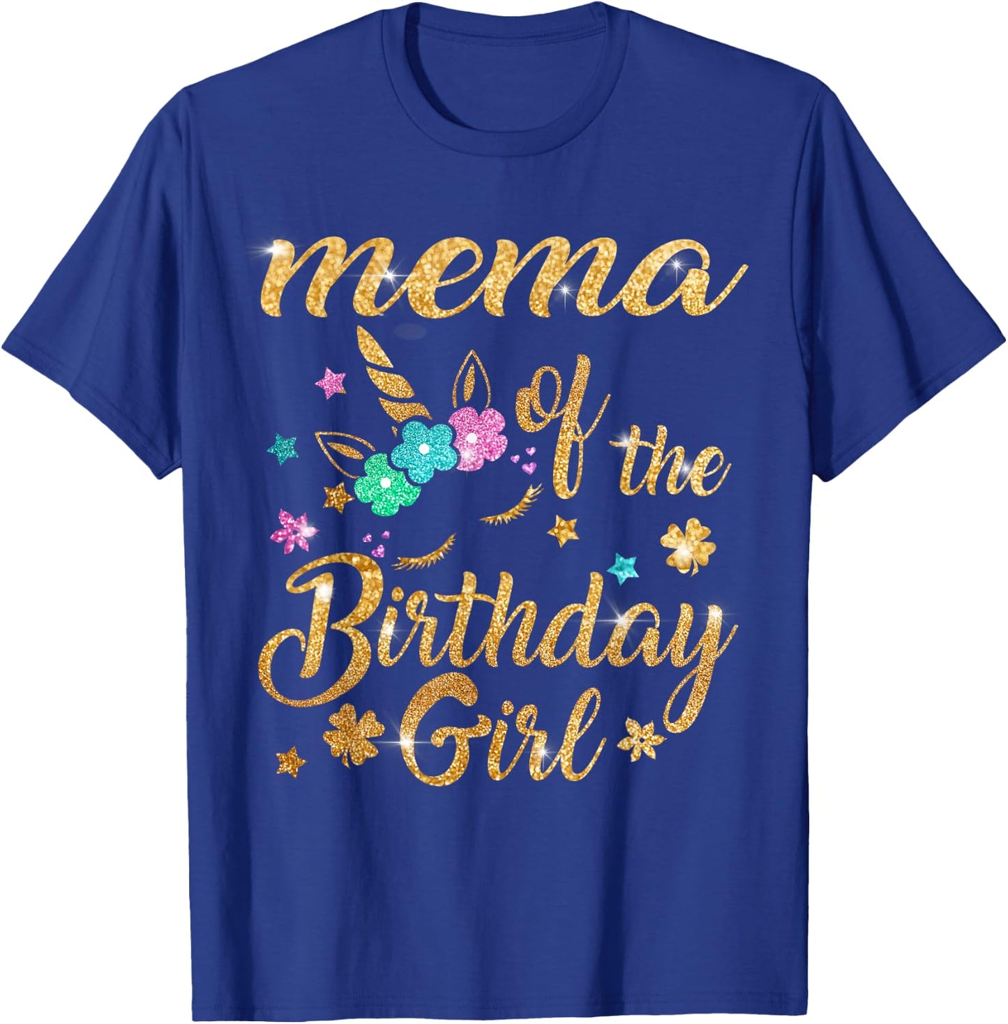 Mema of The Birthday Girl Unicorn Grandma T-Shirt - T-Shirt | Royal