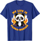 Cute Panda In Fire - My Life is Panda Monium Cartoon T-Shirt - T-Shirt | Royal