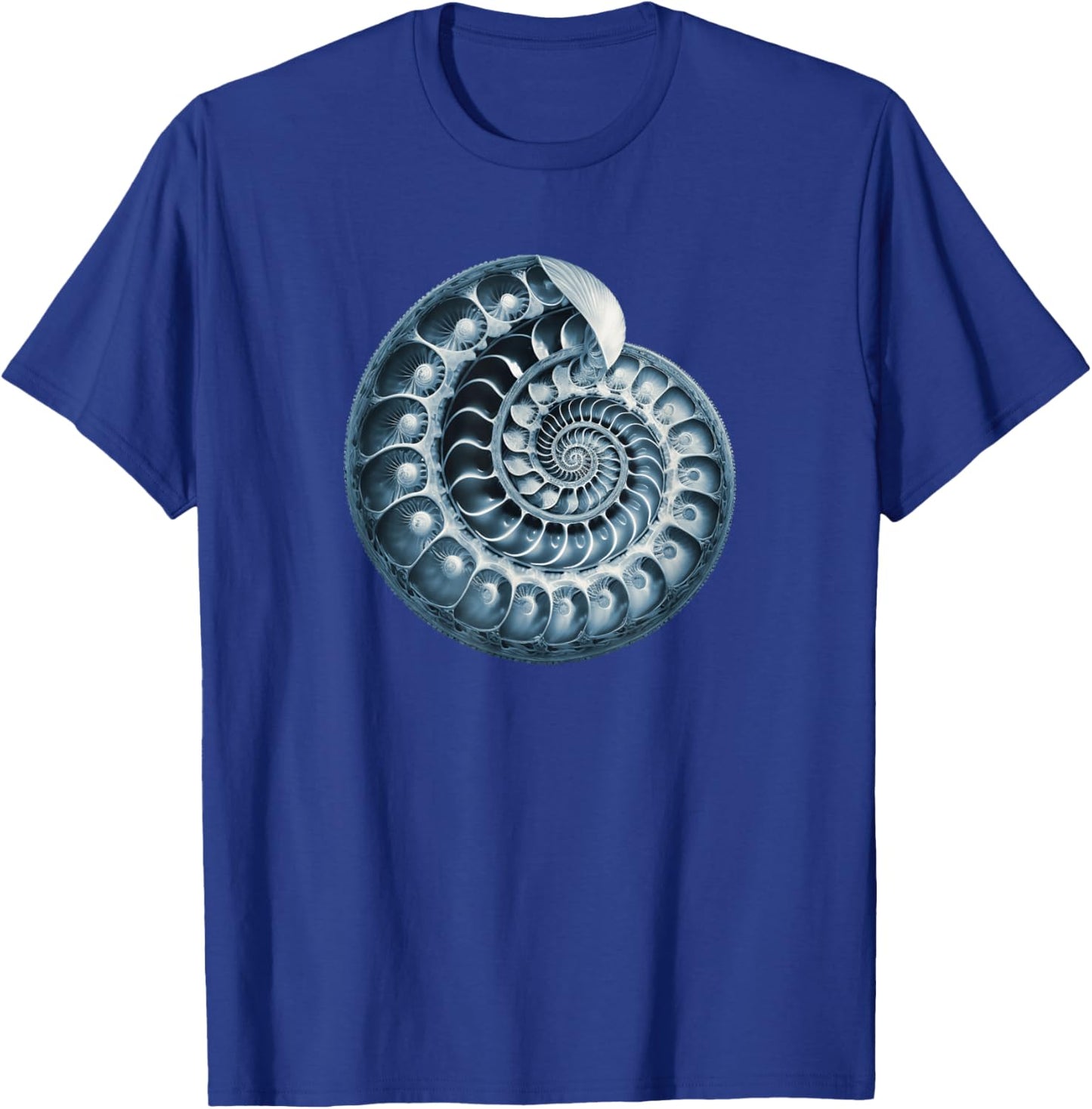 Fibonacci, spiral, shell, snail, phi, symbol, golden ratio T-Shirt - T-Shirt | Royal