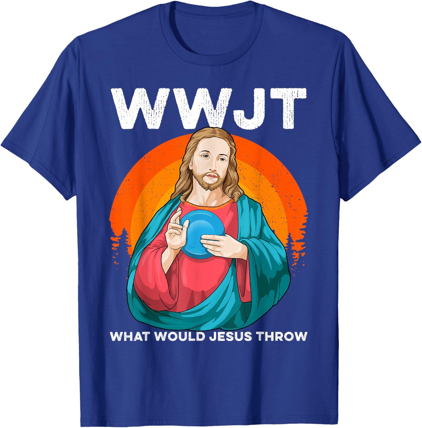 What Would Jesus Throw Disc Golf Jesus Humerus Golfer T-Shirt - T-Shirt | Royal