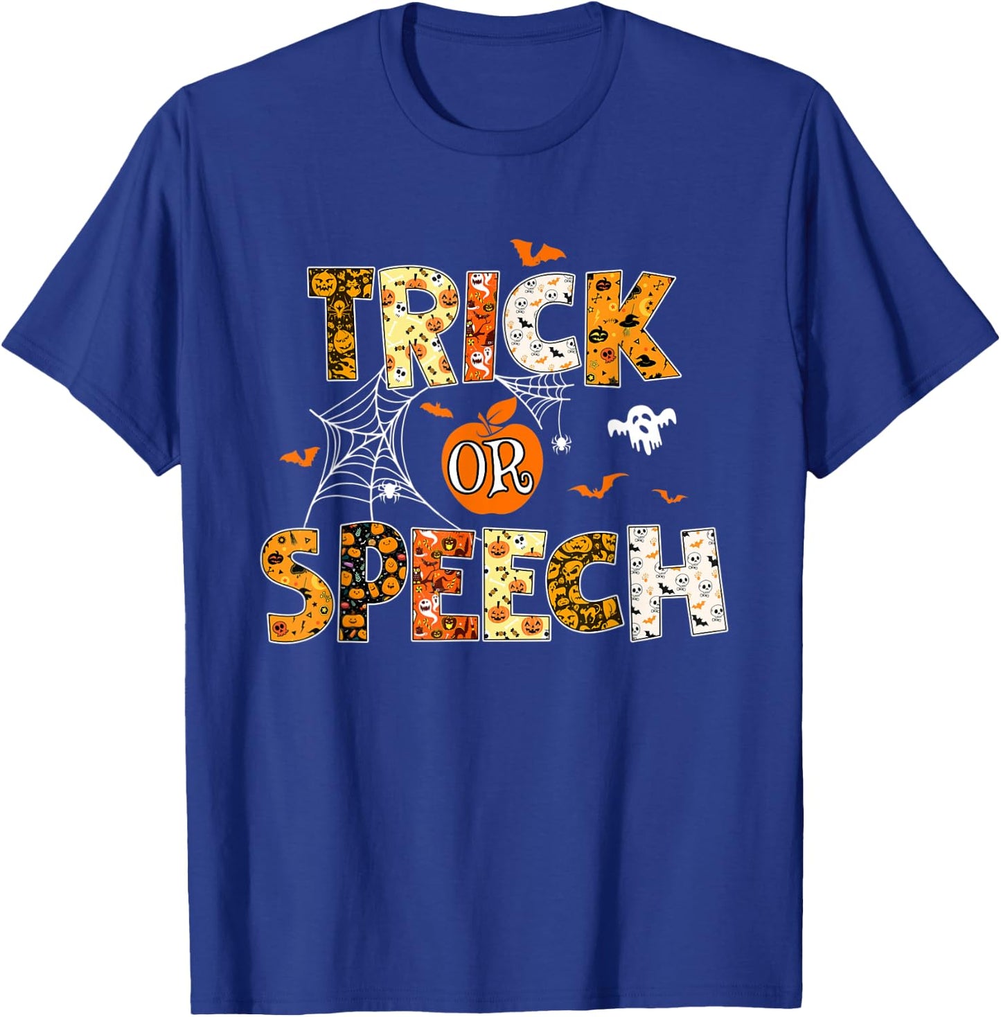 Groovy Trick or Speech Pathologist SLP Halloween Costume T-Shirt - T-Shirt | Royal