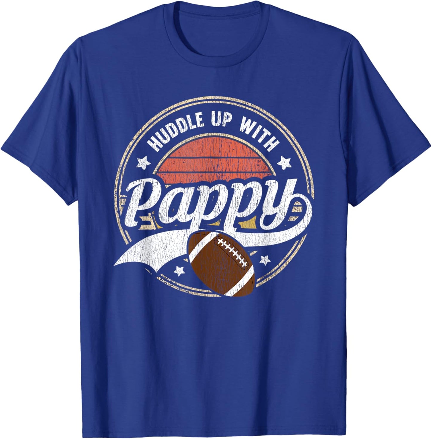 Football Pappy Huddle Up With Pappy Matching Football Family T-Shirt - T-Shirt | Royal