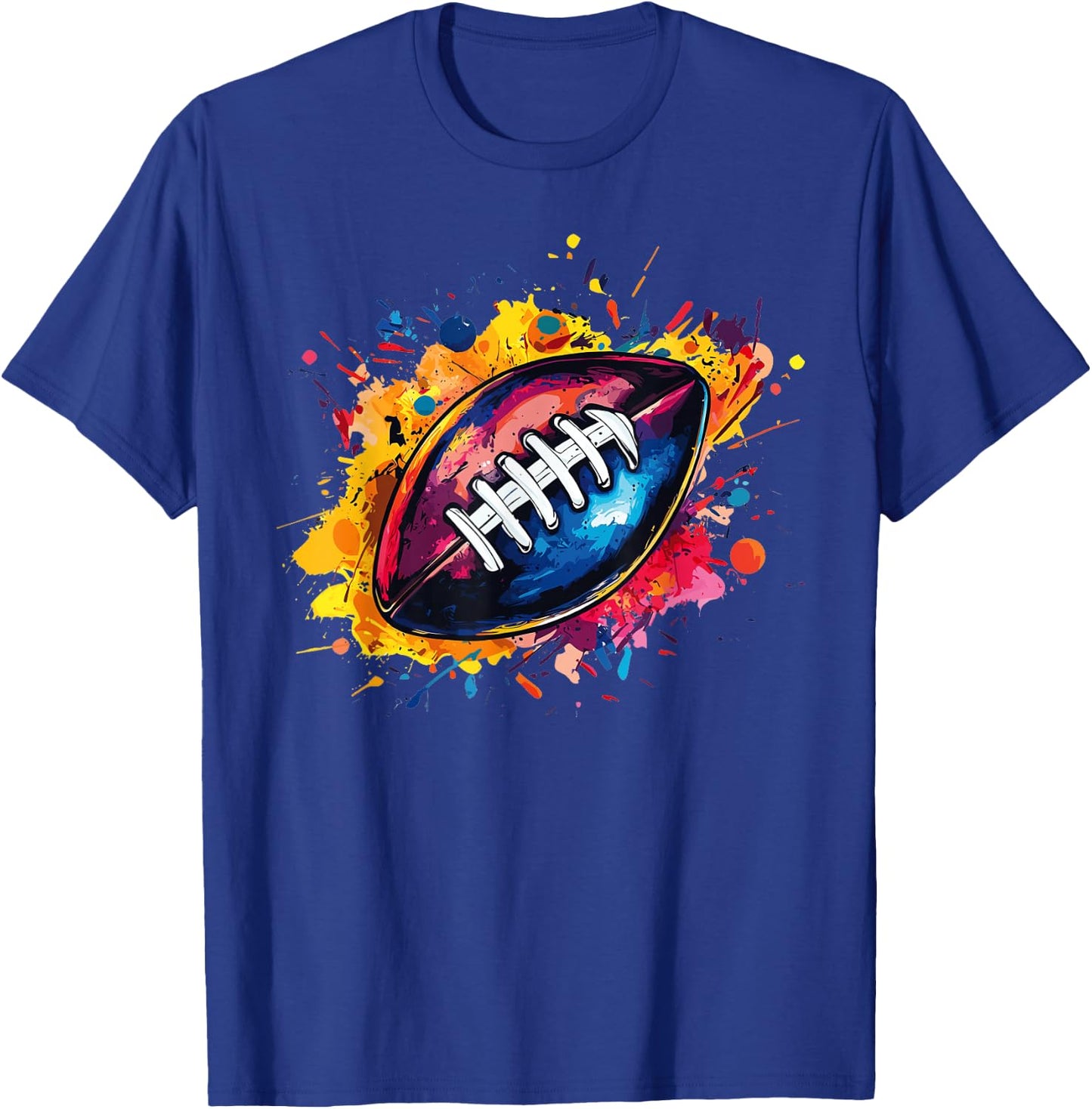 Football Designs. Football Graphic - Black, Small, Short Sleeve T-Shirt - T-Shirt | Royal