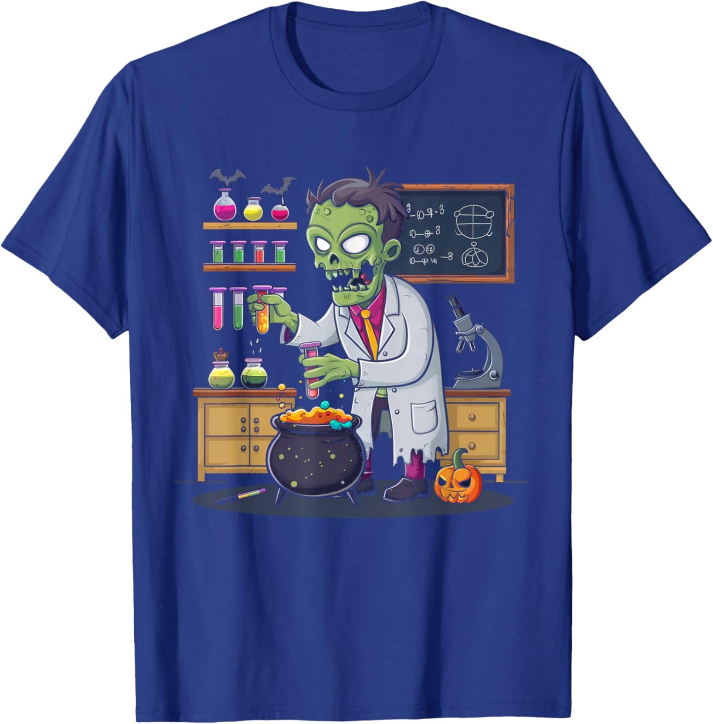 Science Teacher Halloween Shirt Zombie Chemistry Scientist T-Shirt - T-Shirt | Royal