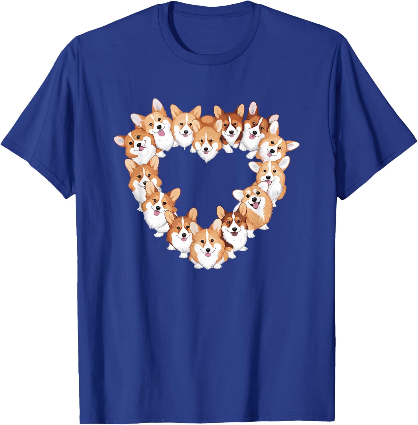 Heart Pembroke Welsh Corgi Corgis T-Shirt - T-Shirt | Royal