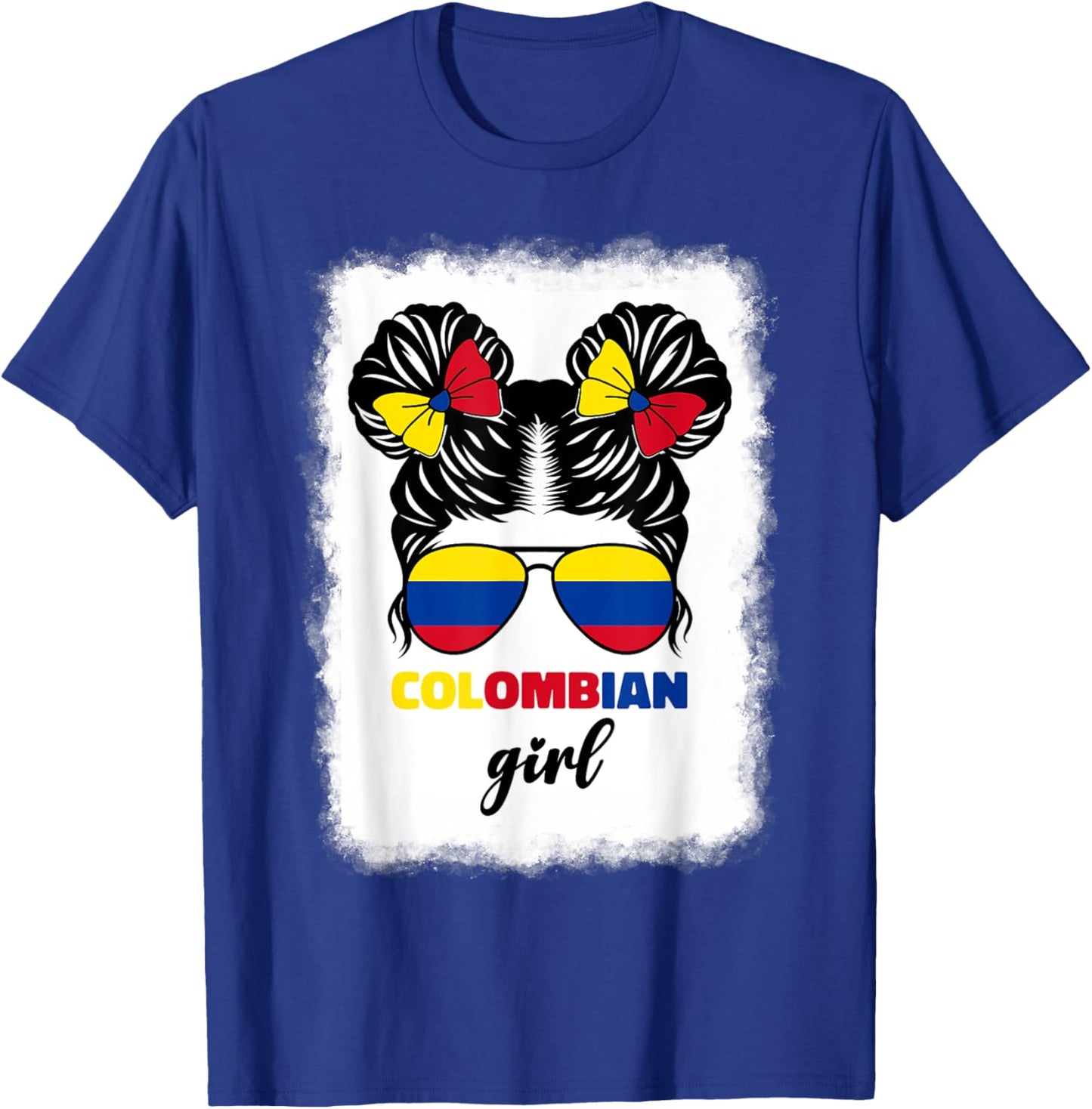 Colombiana Colombia Flag Cute Colombian Girl For Kids Girls T-Shirt - T-Shirt | Royal