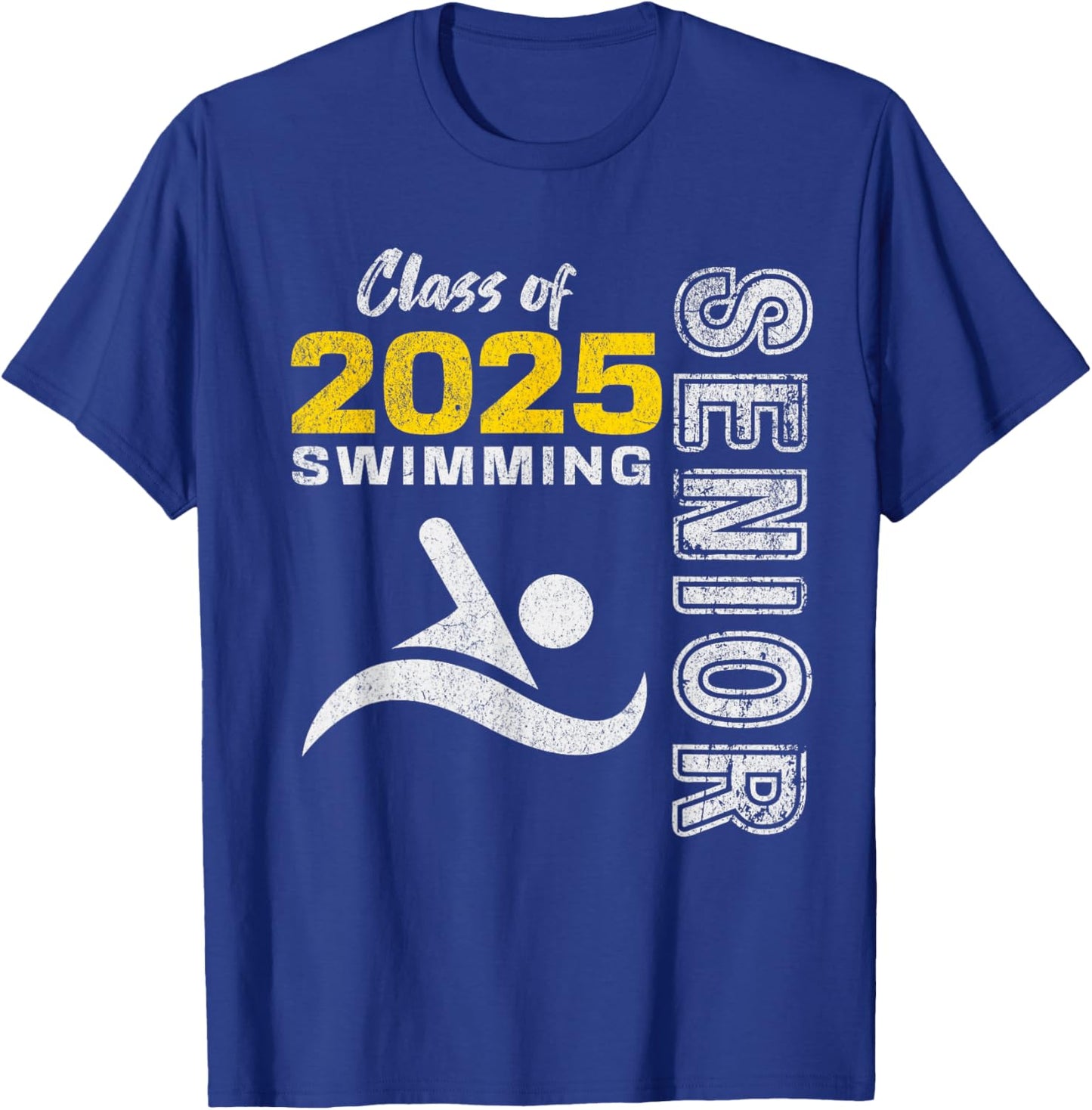Swimming Team Senior Class of 2025 - Graduation 2025 T-Shirt - T-Shirt | Royal
