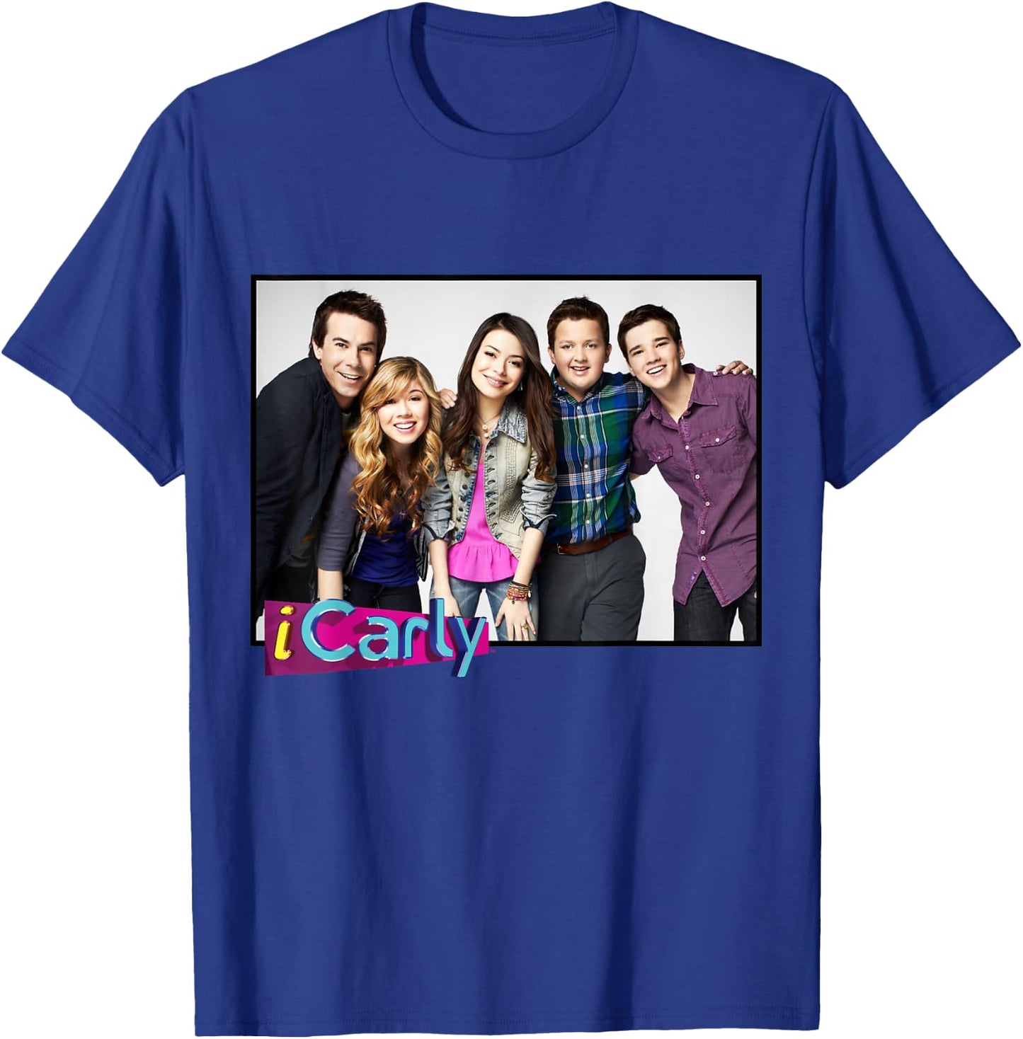 iCarly Cast Group Carly, Sam, Freddie, and Spencer T-Shirt - T-Shirt | Royal