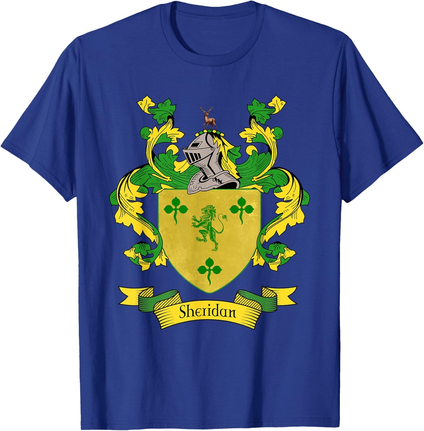 Sheridan Coat of Arms | Sheridan Surname Family Crest T-Shirt - T-Shirt | Royal