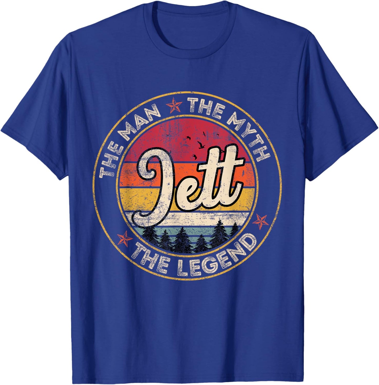Jett The Man The Myth The Legend Personalized Name T-Shirt - T-Shirt | Royal