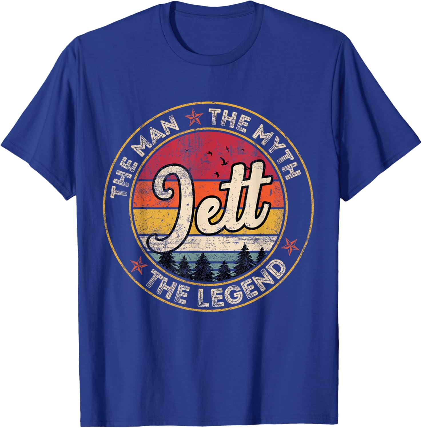 Jett The Man The Myth The Legend Personalized Name T-Shirt - T-Shirt | Royal