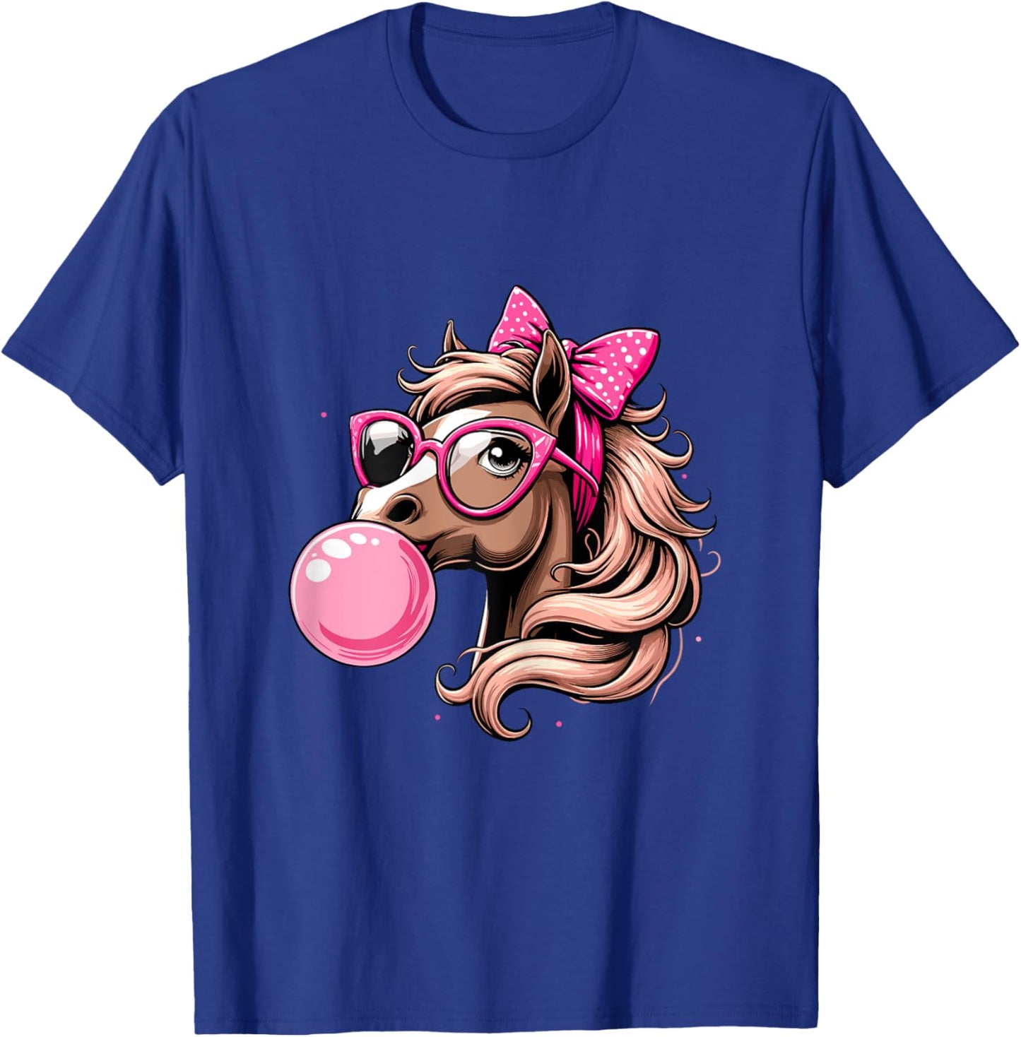 Horse Bubblegum Horse Girl Horseback T-Shirt - T-Shirt | Royal