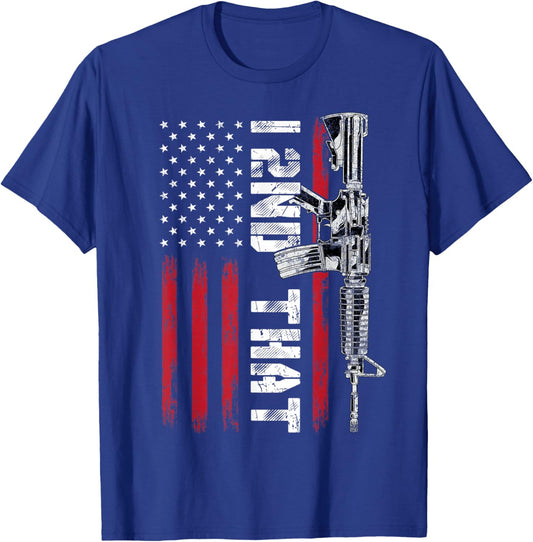 I 2nd That Second Amendment Pro Gun American Flag Patriotic T-Shirt - T-Shirt | Royal