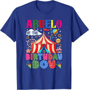 Abuelo of The Birthday Boy Circus Carnival Theme Party T-Shirt - T-Shirt | Royal