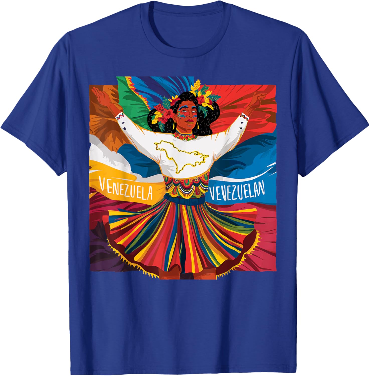 Venezuela Jersey Venezuela Flag Venezolano Women Venezuela , Black, S T-Shirt - T-Shirt | Royal