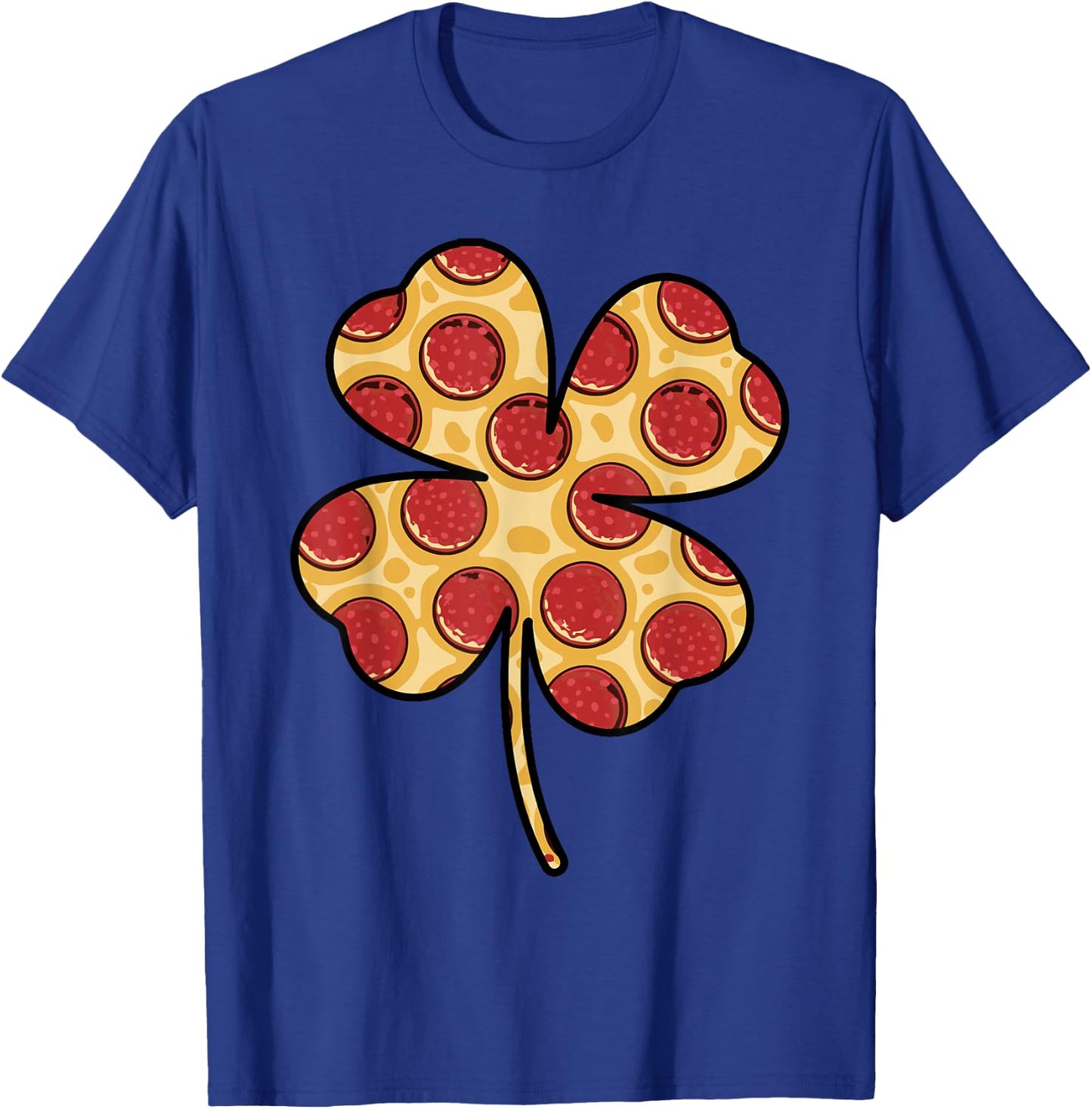 Shamrock Pizza Shirt St Patricks Day Irish Foodie Lover T-Shirt - T-Shirt | Royal
