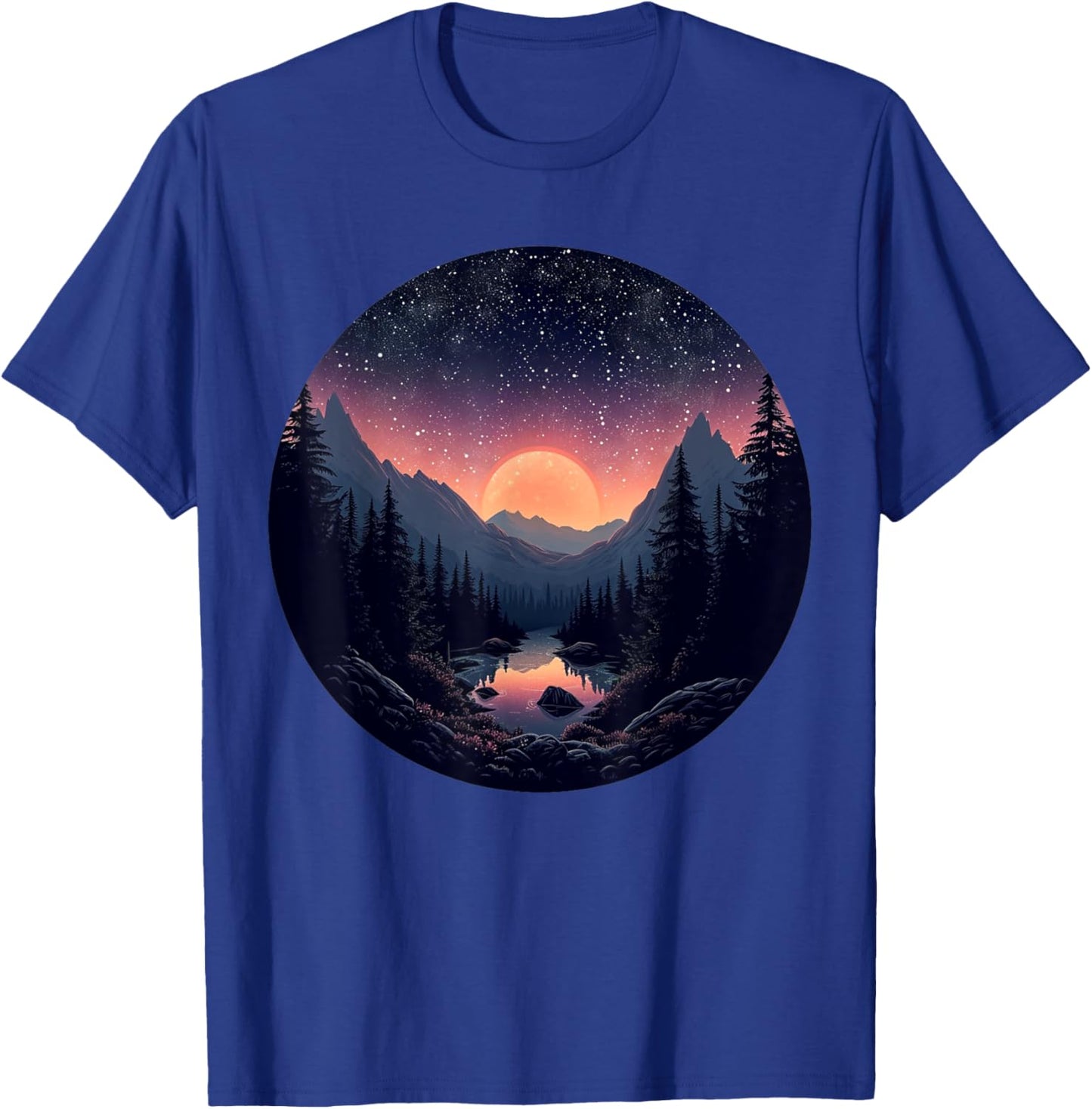 Nature's Canvas Undisturbed Mountain Trails and T-Shirt - T-Shirt | Royal