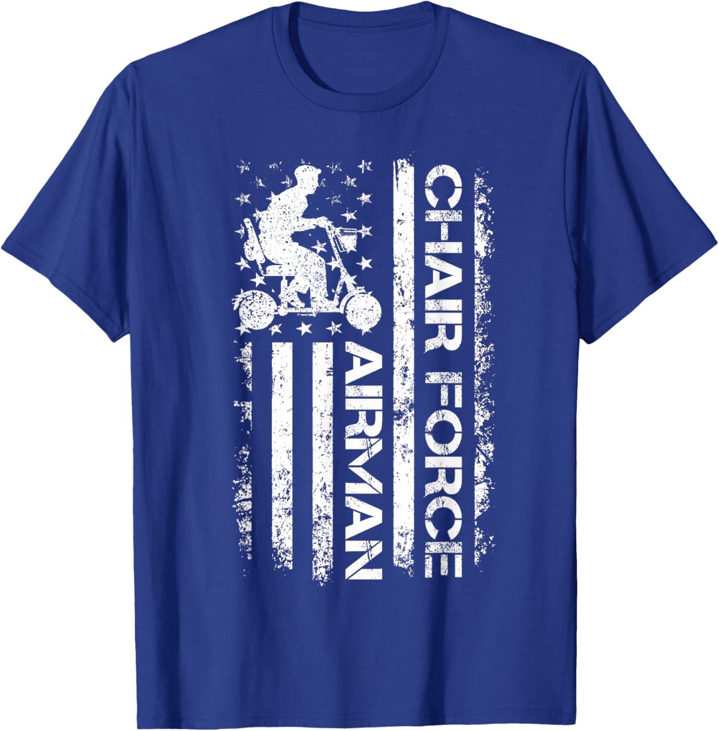 Funny Chair Force One US Airman Veteran 4th of July Gifts T-Shirt - T-Shirt | Royal