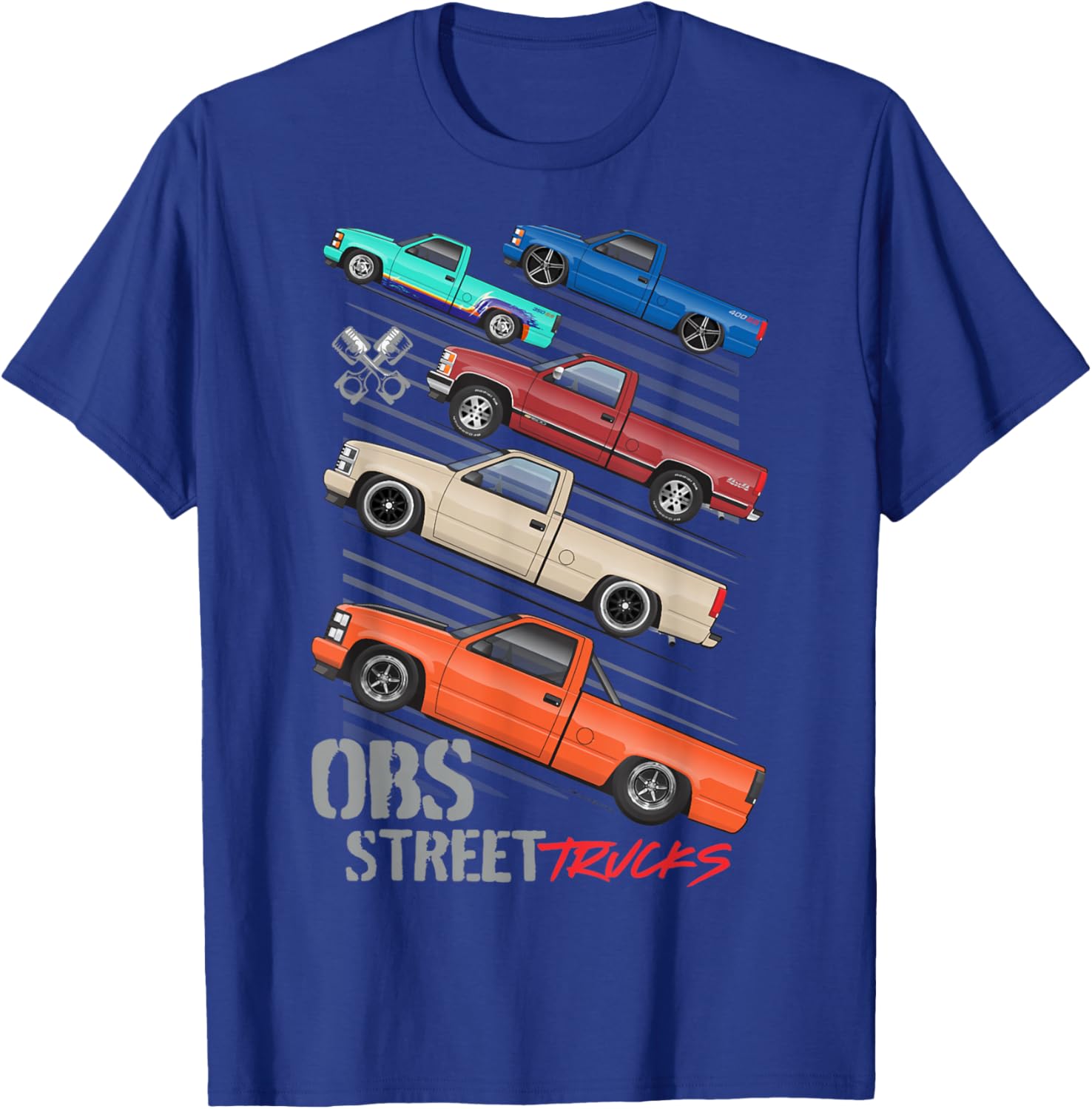 OBS truck 7.3 powerstroke chevys dually T-Shirt - T-Shirt | Royal