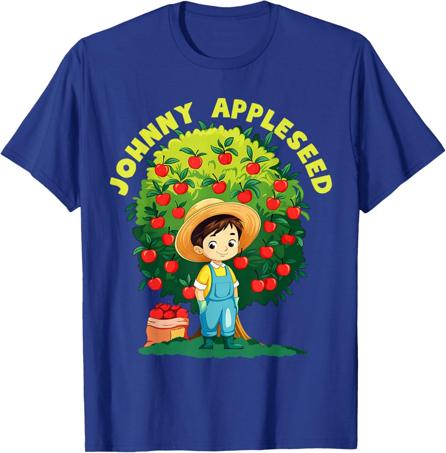 Johnny Appleseed Lazy Costume for Boys & Girls Kids T-Shirt - T-Shirt | Royal