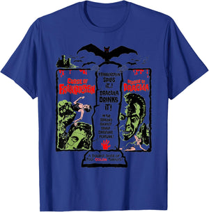 Horror Scene Sexy Dracula Halloween Frankenstein Horror T-Shirt - T-Shirt | Royal