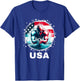 Swimming United States Team Apparel American Flag Swimming T-Shirt - T-Shirt | Royal